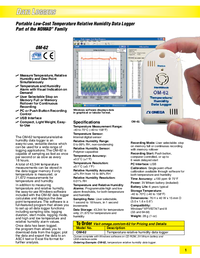 Thumbnail of document Data Sheet - OM-62 Compact USB Temperature & Relative Humidity Data Logger